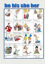 He His She Her Esl Worksheet By Swissprof
