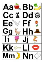 Alphabet Flash Cards for Beginners - ESL worksheet by lsroth1