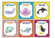 English Worksheet: ANIMALS FLASHCARDS 3/3 SEA ANIMALS (30 CARDS)