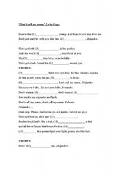 English worksheet: Cloze activity 