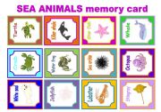 SEA ANIMALS MEMORY CARD  GAME