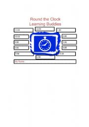 English worksheet: Round the Clock