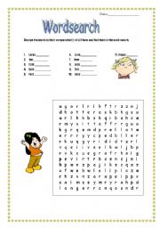 English Worksheet: Comparatives wordsearch