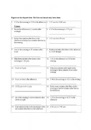 English worksheet: Elapsed Time