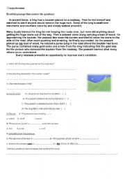 English worksheet: obstacls on the way