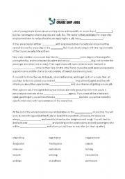 English Worksheet: Looking for a job in tourism