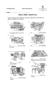 English Worksheet: have to