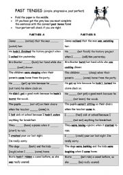 Past tenses tandem activity