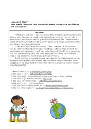 English Worksheet: will future- reading&writing activity