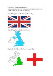 English Worksheet: United Kingdom and flags