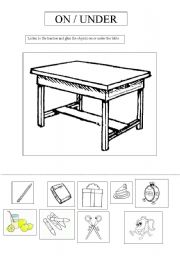 English Worksheet: Practice the prepositions