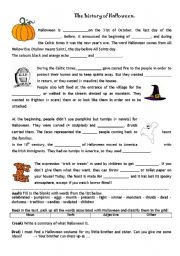 The History of Halloween - ESL worksheet by Poutche