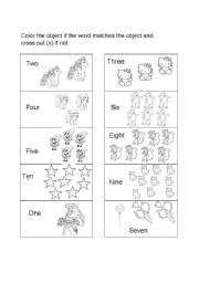 Number 1-10 worksheet