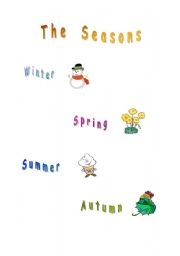 English worksheet: the seasons of the year