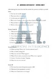 English Worksheet: A.I. - Artificial Intelligence - the film
