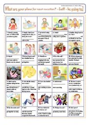English Worksheet: WHAT ARE YOUR PLANS FOR NEXT VACATION? PiCtUrE sToRy!
