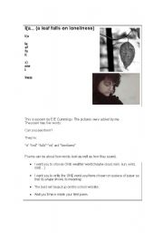 English Worksheet: Shape poems