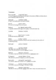 English worksheet: english vocabulary