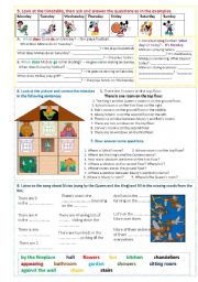 English Worksheet: Muzzy in Gondoland - part 5 - 8 tasks - 2 pages