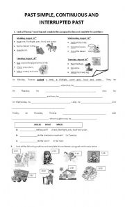 English Worksheet: Past tenses worksheet