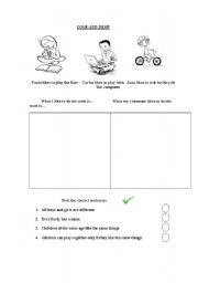 English Worksheet: simple present 4 kids