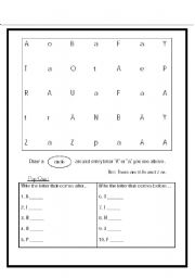 English Worksheet: alphabet