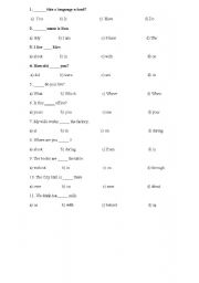 English Worksheet: tests