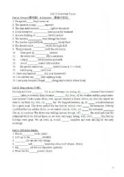 English worksheet: grammar exercise