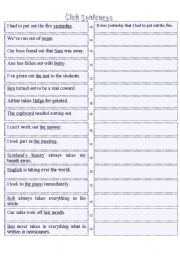 Cleft Sentences - ESL worksheet by *Maria*