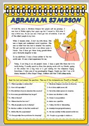 ABRAHAM SIMPSON: THE GRANDFATHER.