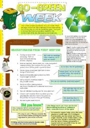Go-Green Week at Your Company (Business English, Discussion)