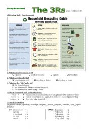English Worksheet: The fourth step of a lesson plan on recycling