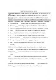 English worksheet: Verb tenses Life- Present & past perfect structures