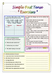 English Worksheet: Exercises - Simple Past Tense