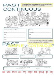 English Worksheet: PAST SIMPLE OR CONTINUOUS?