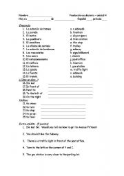 English Worksheet: Directions 