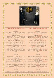 English worksheet: Me and My Let the love go on