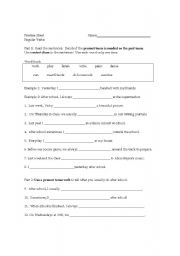 English worksheet: To use the present tense or Past tense?