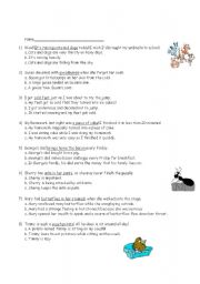 English Worksheet: idioms