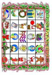 English Worksheet: Christmas Bingo boards 5-7 (of 10)  