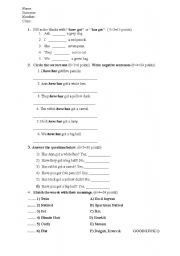 English Worksheet: have got/has got