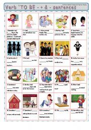 English Worksheet: TO BE - + & - sentences / pIcTuRe StOrY!