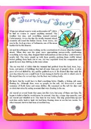 Reading - Tsunami Survival Story