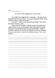 English Worksheet: It Could Not Have Happened ...