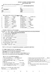 English Worksheet: A Comprehensive Quiz For Elementary Learners