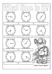 WHAT TIME IS IT? Exercises and Craft Clock (2 pags)
