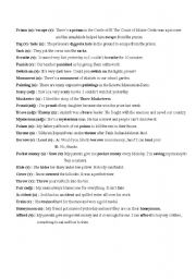 English worksheet: 5th grade vocabulary sheet