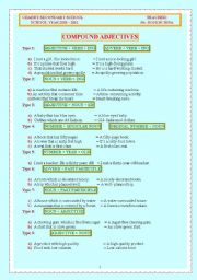 english exercises compound adjectives