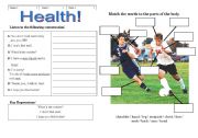 English Worksheet: Sickness