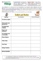 English worksheet: BBC Primary History Challenge